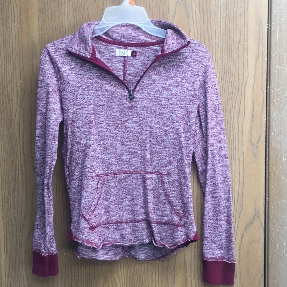 maroon quarter zip